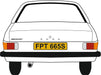 Oxford Diecast Diamond White Ford Escort Mk2 76ESC003 Rear