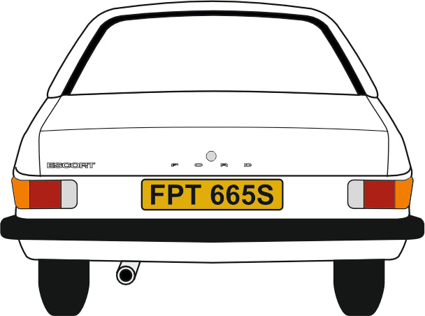 Oxford Diecast Diamond White Ford Escort Mk2 76ESC003 Rear