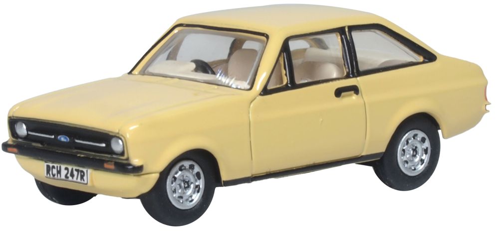 Oxford Diecast Ford Escort Mk2 Sahara Beige 1:76 Scale