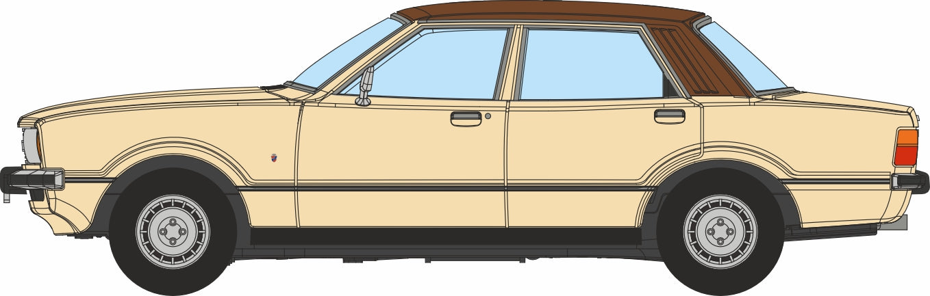 Oxford Diecast Ford Cortina MK4 Sierra Beige 1:76 Scale