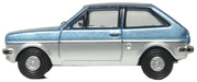 Oxford Diecast Titan Blue Strato Silver Ford Fiesta Mk I - 1:76 scale left