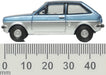 Oxford Diecast Titan Blue Strato Silver Ford Fiesta Mk I - 1:76 scale measurements