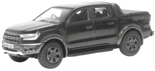 Model of the Ford Ranger Raptor Agate Black Metallic by Oxford at 1:76 scale 76FR001