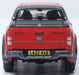 Model of the Ford Ranger Raptor Race Red by Oxford at 1:76 scale 76FR002 rear