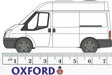 1:76 Oxford Diecast  Frozen White New Ford Transit Van (M.Roof) Mk5 Measurements
