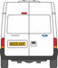 1:76 Oxford Diecast  Frozen White New Ford Transit Van (M.Roof) Mk5 Rear