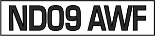 1:76 Oxford Diecast  Frozen White New Ford Transit Van (M.Roof) Mk5 Registration Plate