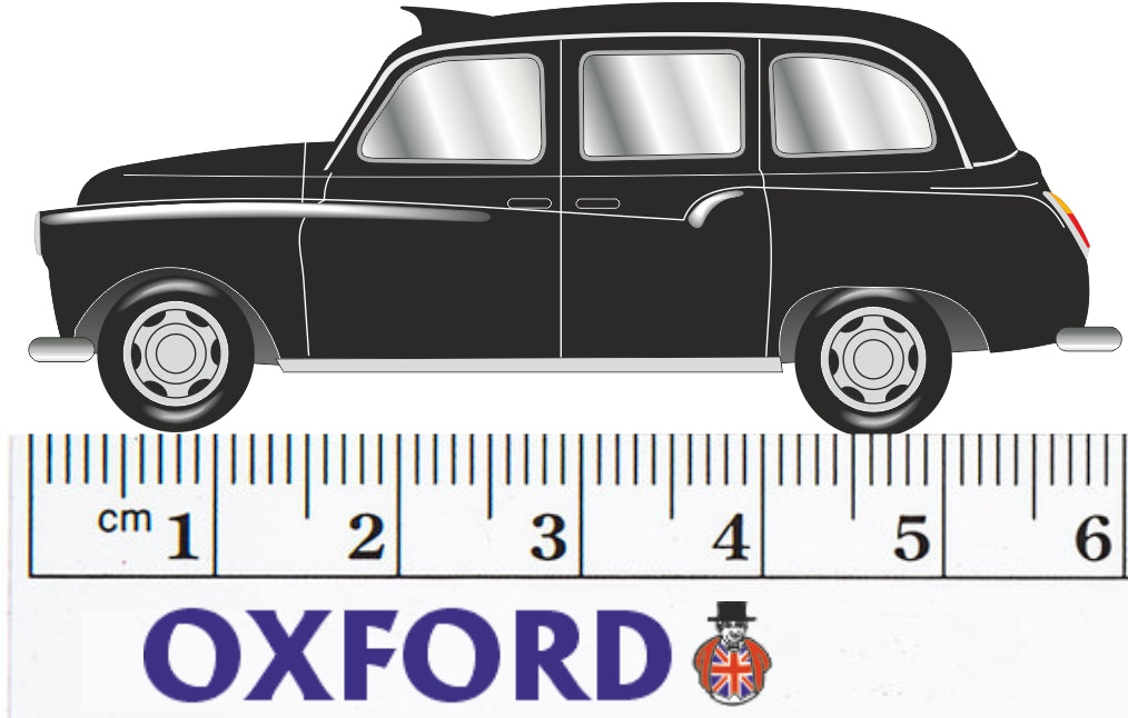 Oxford Diecast FX4 Black Taxi - 1:76 Scale 76FX4001 Measurements