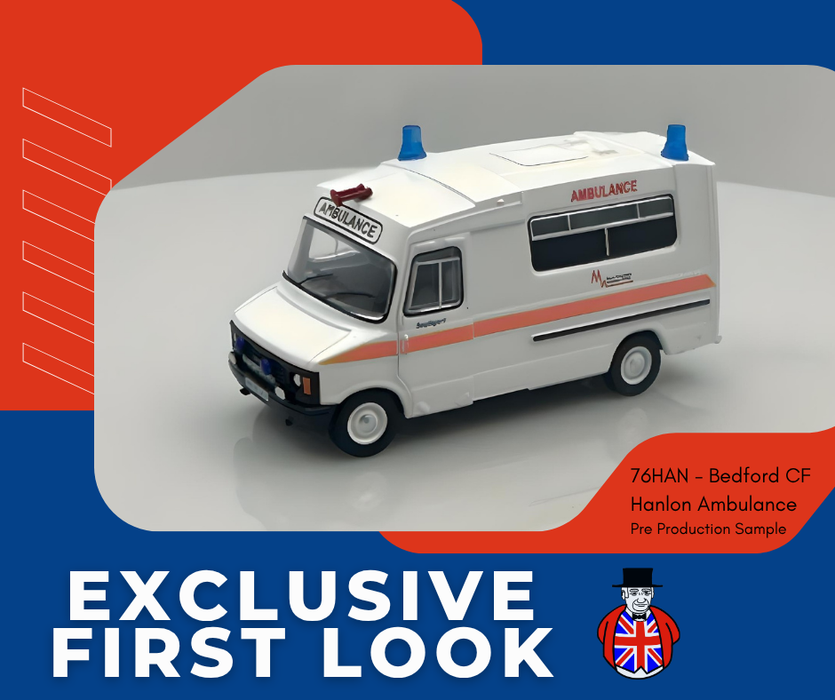Oxford Diecast Bedford CF Hanlon Ambulance Merseyside Ambulance Service 1:76