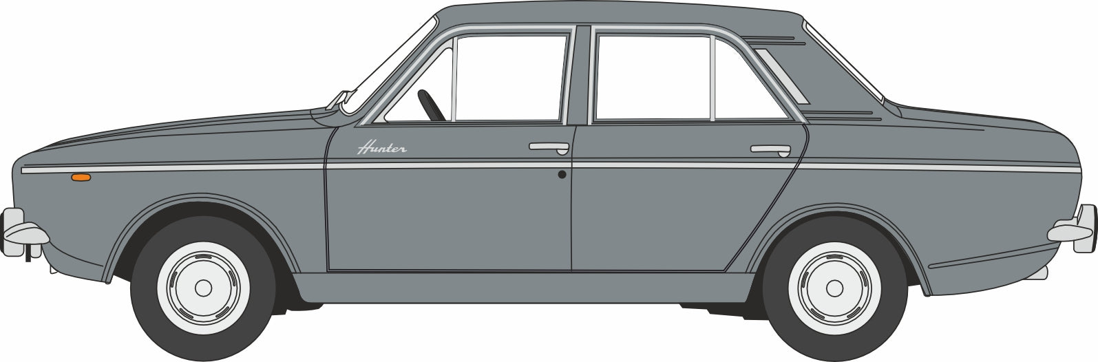 Oxford Diecast Hillman Hunter MK2 Storm Grey 1:76 Scale