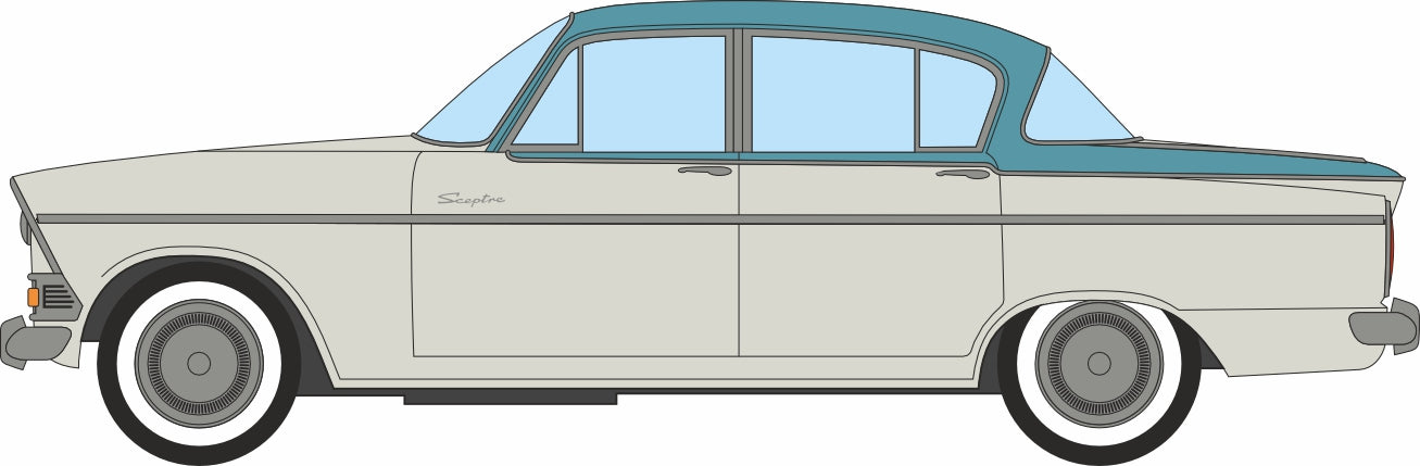 Oxford Diecast Humber Sceptre MK1 Moonstone/Quartz Blue Metallic 1:76