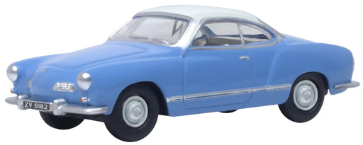 Oxrord Diecast 1:76 scale model of the VW Karmann Ghia Lavender/Pearl White