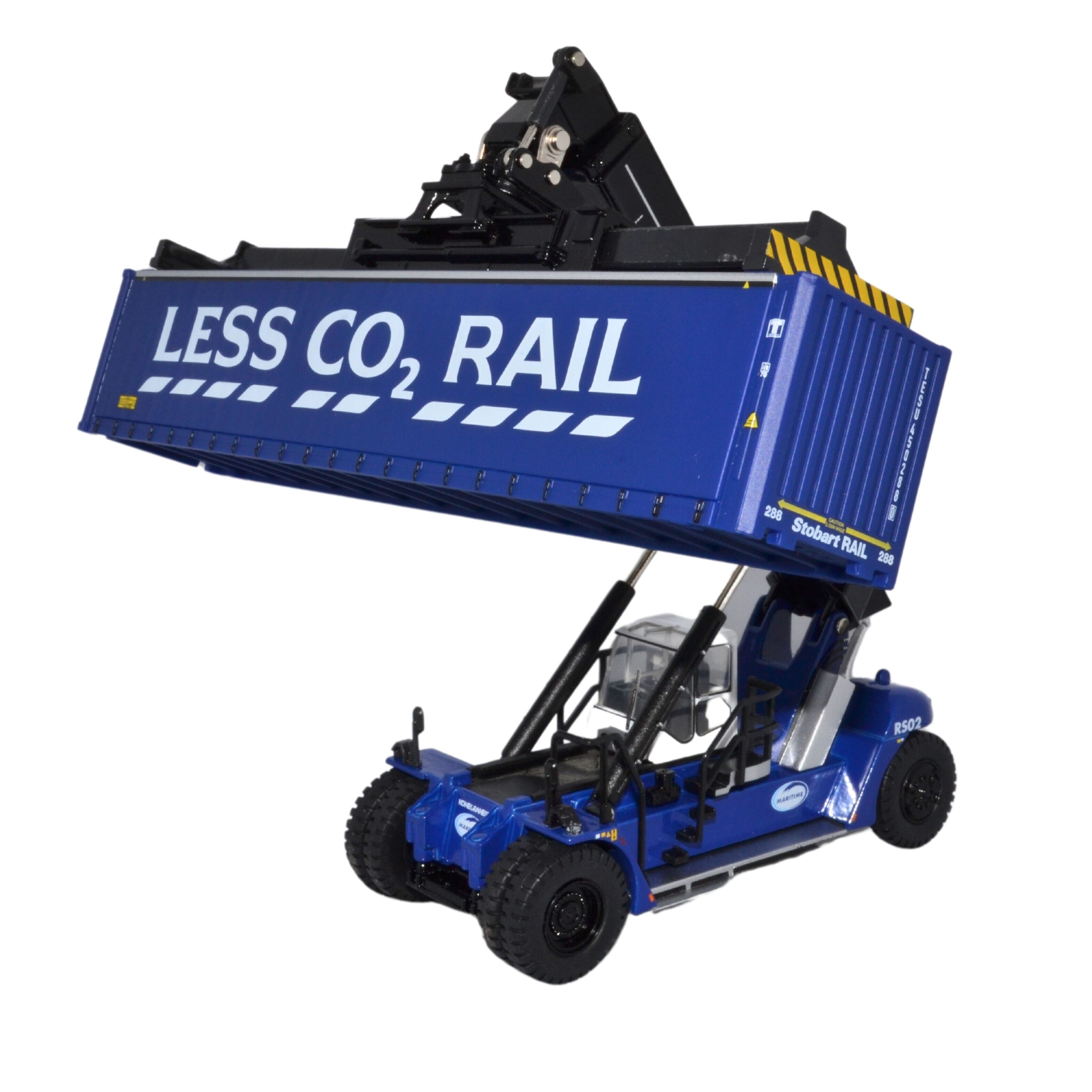 Konecranes Reach Stacker Maritime Transport with container — Oxford Diecast