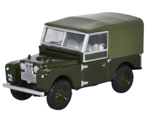 A bronze green Oxford Diecast model of a Land Rover Series I 88 inch Canvas.