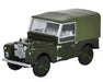 A bronze green Oxford Diecast model of a Land Rover Series I 88 inch Canvas.