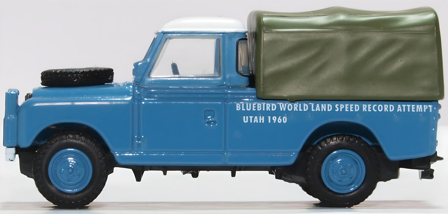 Oxford Diecast 1:76 Scale Land Rover Series 2 LWB Bluebird Land Speed Record 76LAN2020 Left