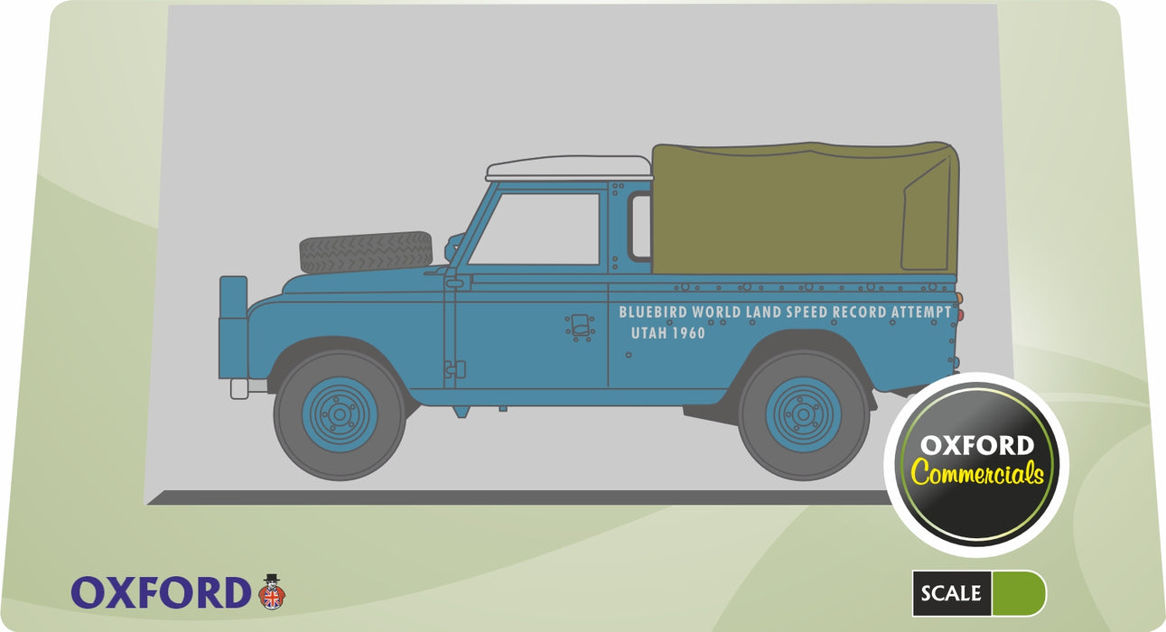 Oxford Diecast 1:76 Scale Land Rover Series 2 LWB Bluebird Land Speed Record 76LAN2020 Pack