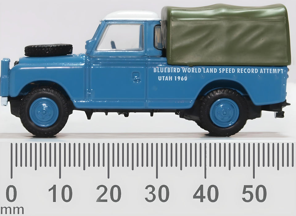 Oxford Diecast 1:76 Scale Land Rover Series 2 LWB Bluebird Land Speed Record 76LAN2020 Measuremenst