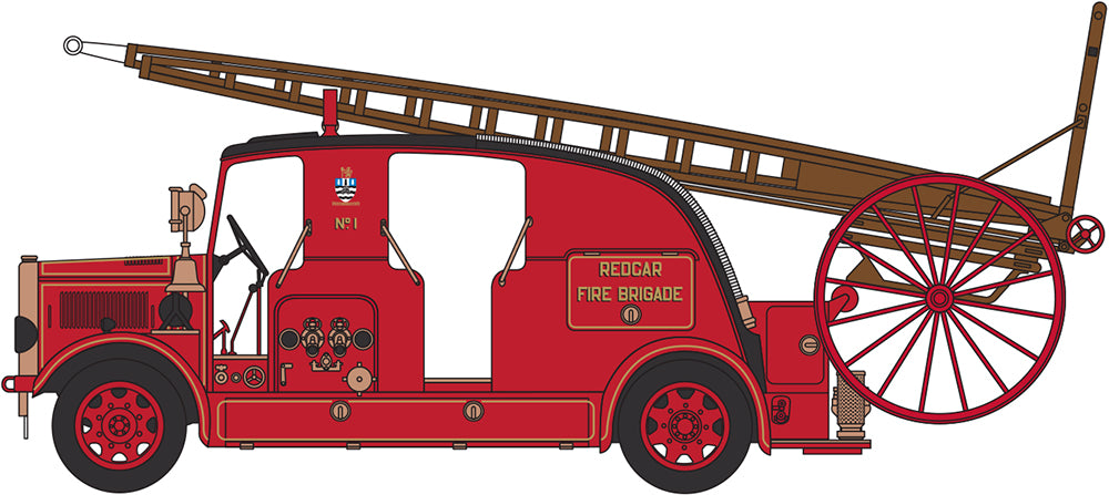 Oxford Diecast Leyland Cub FK7 Redcar Fire Brigade 1:76