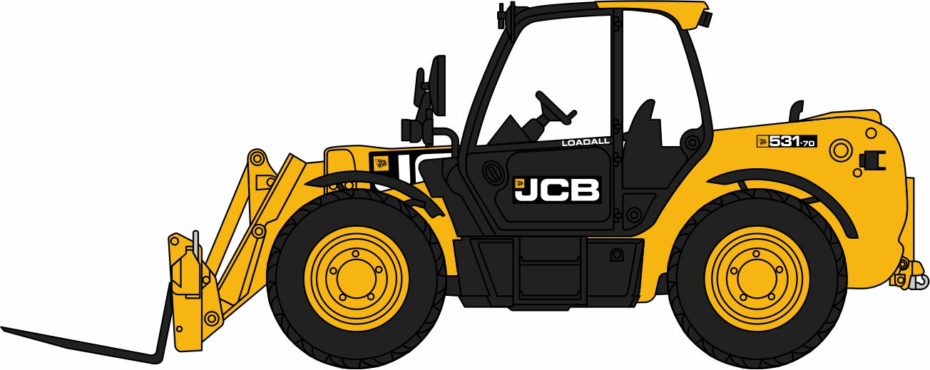 Oxford Diecast JCB 531 70 Loadall JCB 76LDL001 1:76 Scale Left