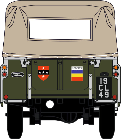 Oxford Diecast Land Rover Series II SWB Canvas REME 76LR2S006 1:76 00 Scale Rear