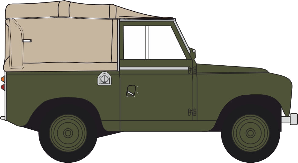 Oxford Diecast Land Rover Series II SWB Canvas REME 76LR2S006 1:76 00 Scale Right