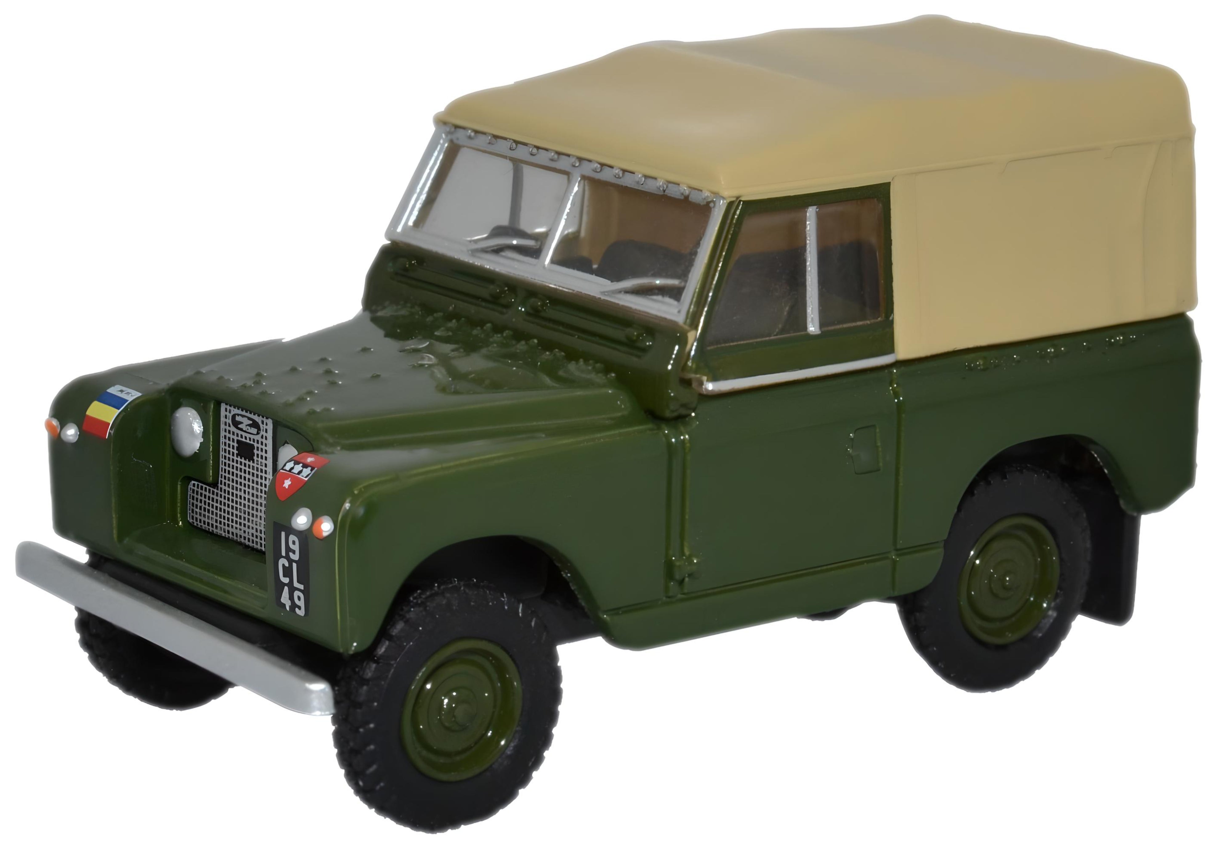 OXFORD DIECAST 1:76 Scale Land Rover Series II SWB Canvas REME