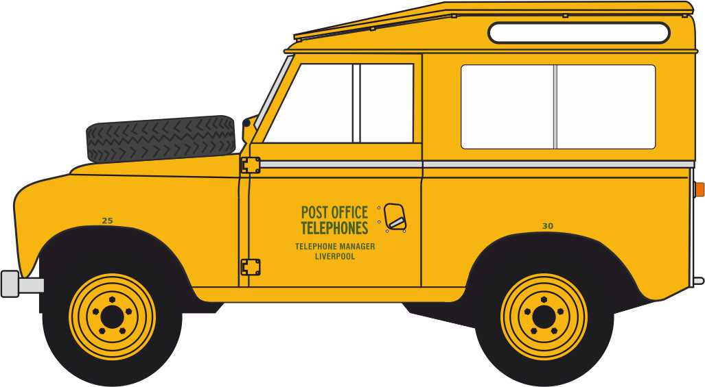 Oxford Diecast Land Rover Series 3 SWB Station Wagon Post Office Telephones 1:76 Scale