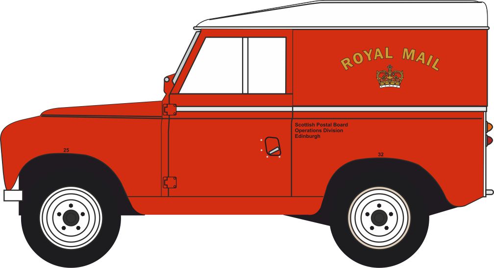Oxford Diecast Land Rover Series III Royal Mail 1:76