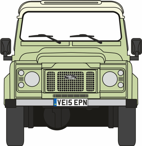 Oxford Diecast Land Rover Defender 90 Grasmere Green Heritage 1:76 Scale 76LRDF007HE Front