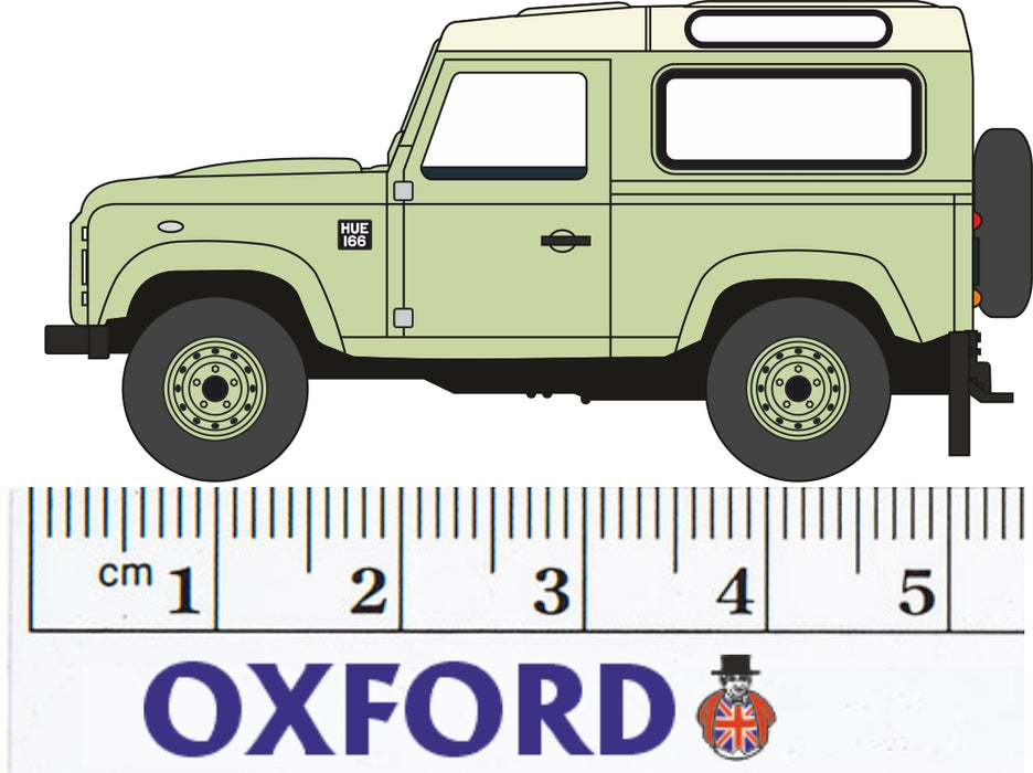 Oxford Diecast Land Rover Defender 90 Grasmere Green Heritage 1:76 Scale 76LRDF007HE Measurements