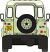 Oxford Diecast Land Rover Defender 90 Grasmere Green Heritage 1:76 Scale 76LRDF007HE Rear