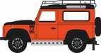76LRDF008AD Defender 90 1:76 Scale Oxford Diecast Phoenix Orange Adventure Left