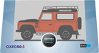 76LRDF008AD Defender 90 1:76 Scale Oxford Diecast Phoenix Orange Adventure Pack