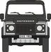76LRFD009AU Oxford Diecast Land Rover Defender 1:76 Scale Corris Grey Front