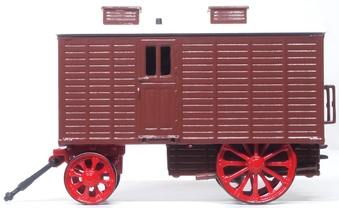 Oxford Diecast 1:76 scale OO Living Wagon Brown 76LW005 left