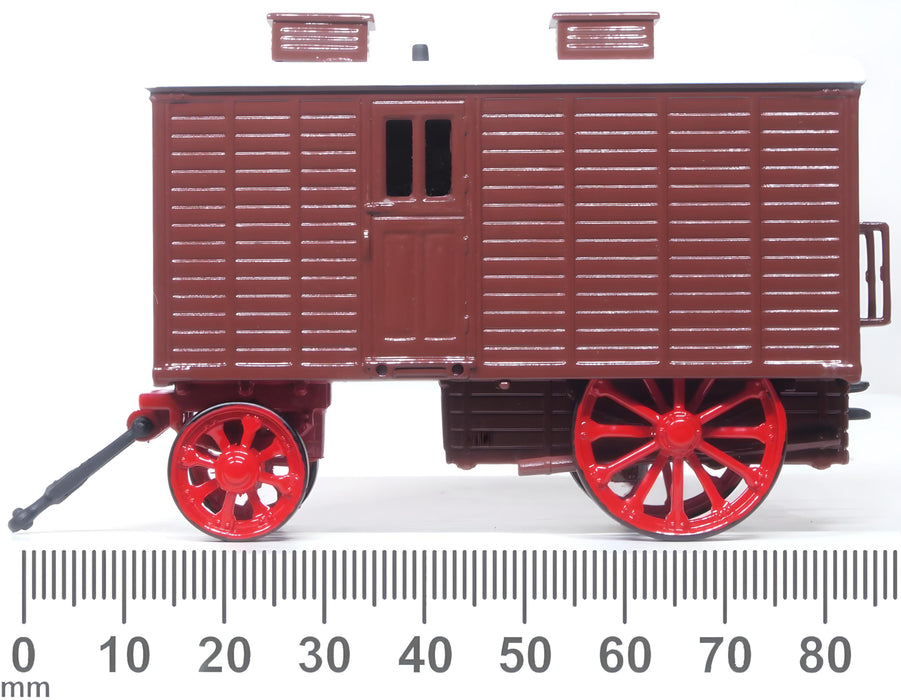 Oxford Diecast 1:76 scale OO Living Wagon Brown 76LW005 measurements