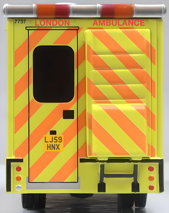 Oxford Diecast Mercedes Ambulance London Ambulance Service(Remembrance Day) Poppy Appeal 1:76 Scale Model Rear Door