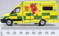 Oxford Diecast Mercedes Ambulance London Ambulance Service(Remembrance Day) Poppy Appeal 1:76 Scale Model Measurements