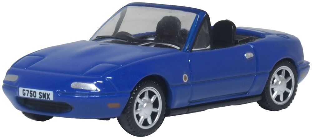 Oxford Diecast Mazda MX5 (Open) Mariner Blue 1:76