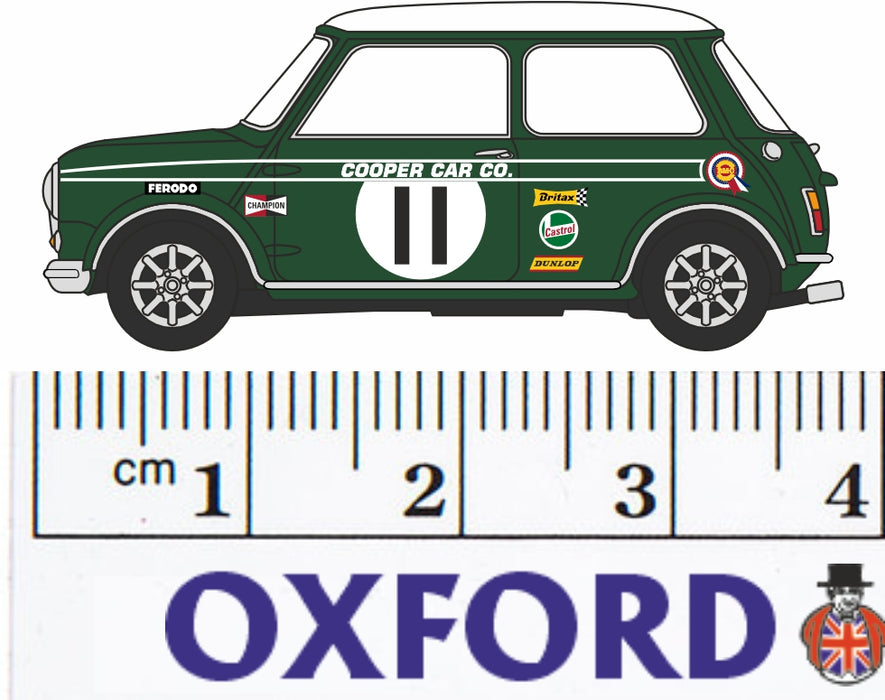 Oxford Diecast 1:76 Scale Mini Cooper S MKII John Rhodes 1968 Brands Hatch 76MCS002 Measurements