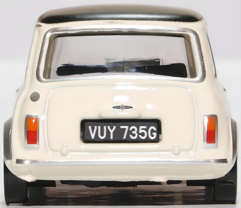 Oxford Diecast Mini Cooper S MkII Snowberry White/black 76MCS004 Rear
