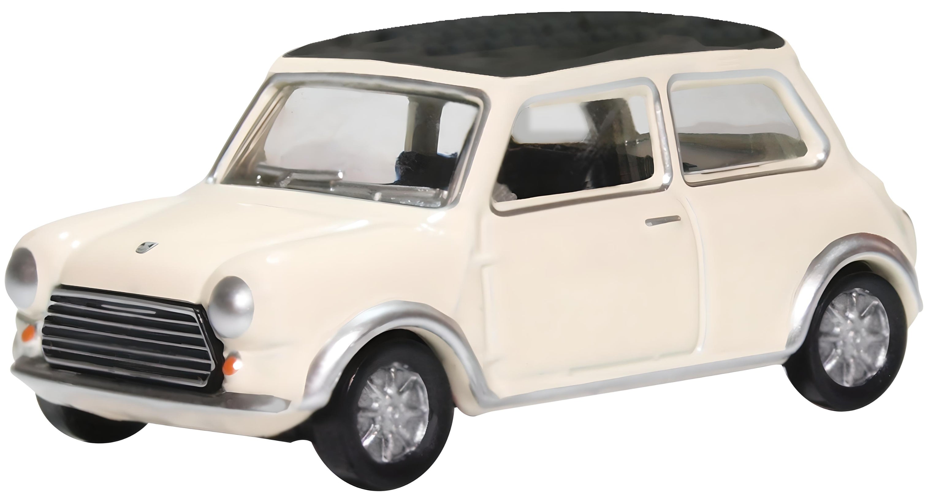 Oxford DIECAST 1:76 Scale Mini Cooper S MkII Snowberry White/Black