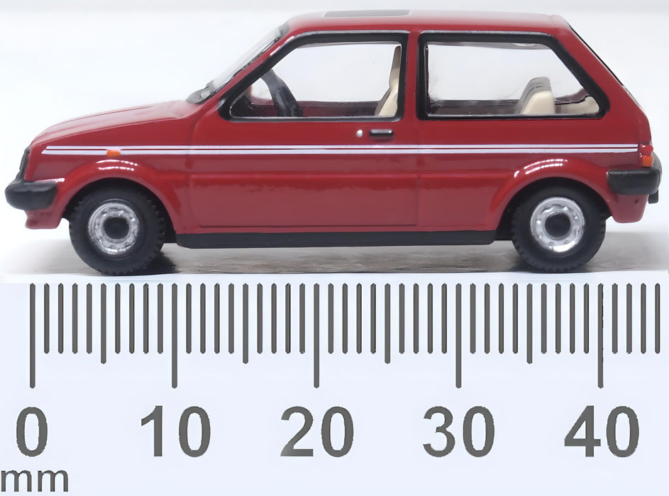 Oxford Diecast Austin Mini Metro Emberglow (Princess Diana) 1:76 scale measurements