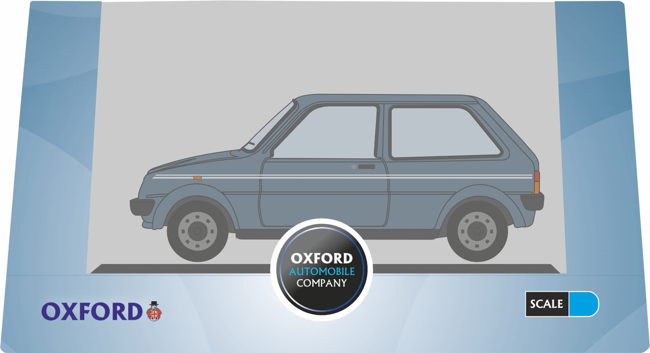 Oxford Diecast Austin Mini Metro Denim Blue Metallic -1:76 scale 76MET002 pack