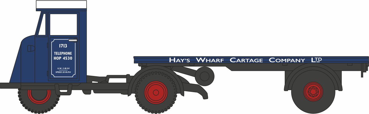 Oxford Diecast Scammell Mechanical Horse Flatbed Hays Wharf Cartage Co. Ltd. 1:76 Scale