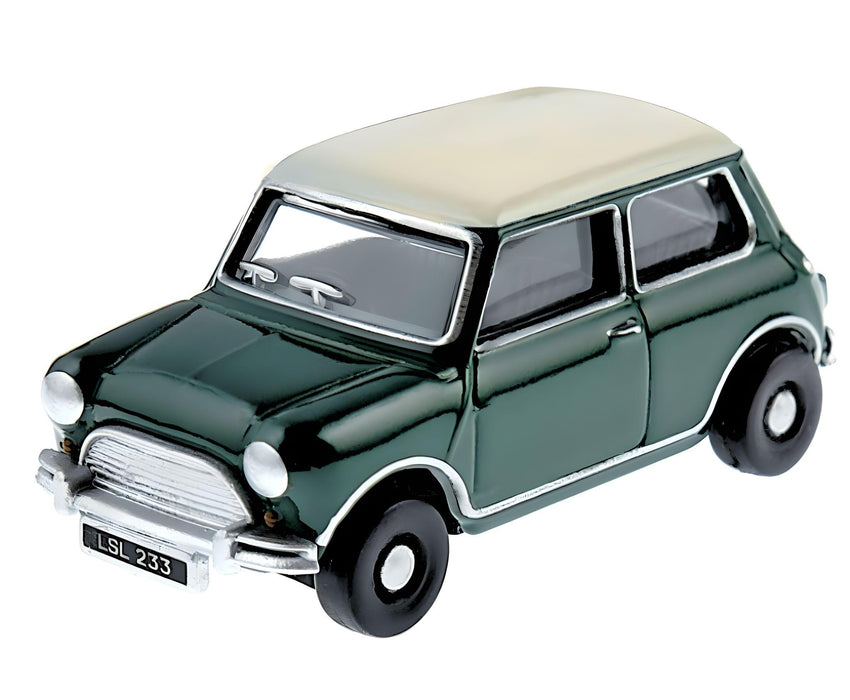 Oxford Diecast Almond Green/Old English White Austin Mini - 1:76 Scale 76MN003