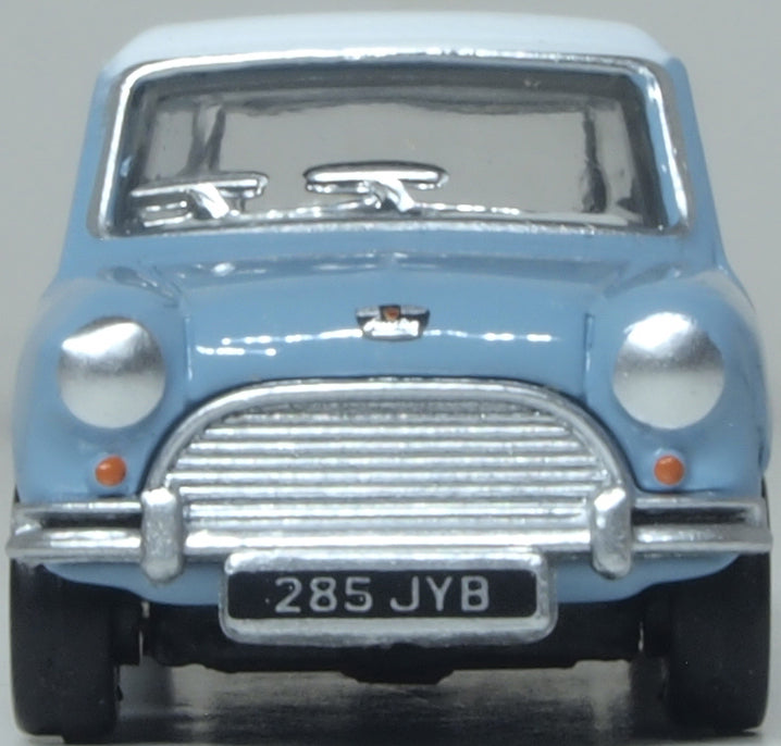 Oxford Diecast Austin Mini Speedwell Blue 1:76 Scale