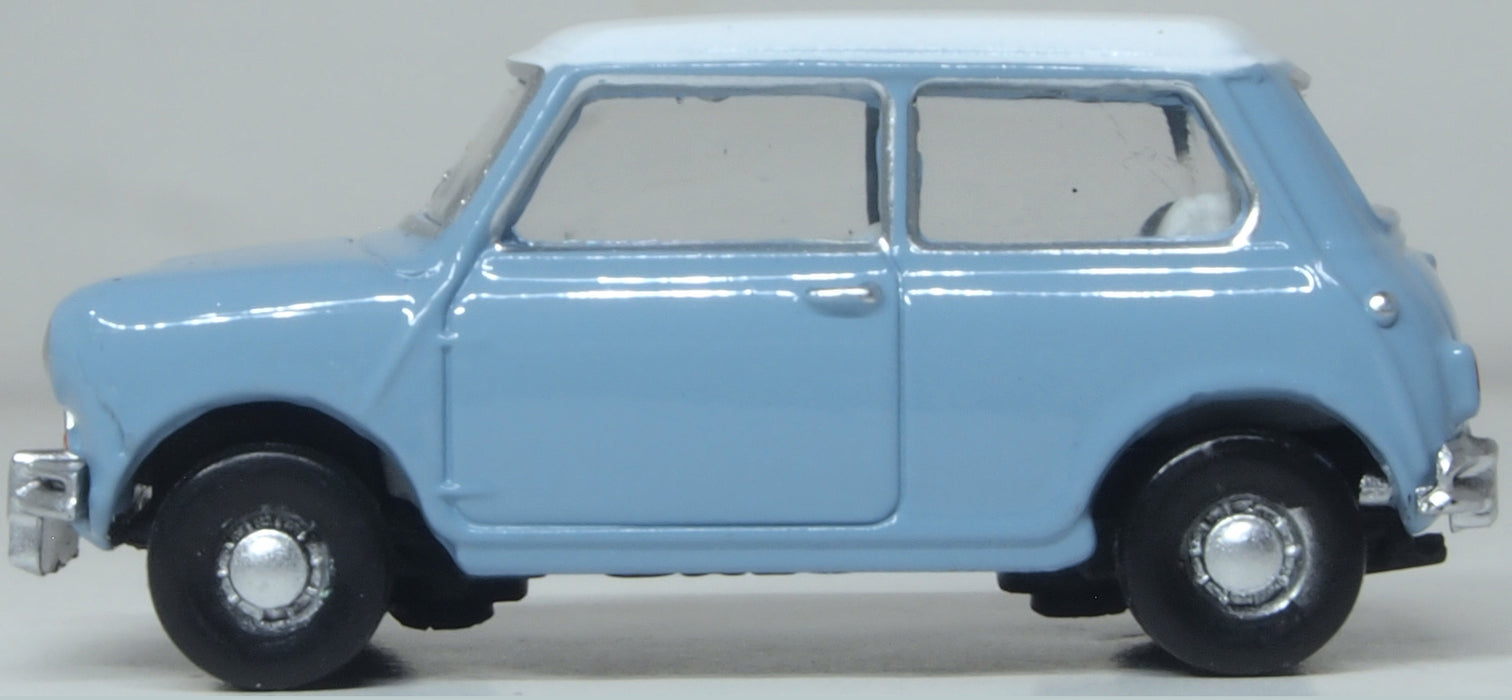 Oxford Diecast Austin Mini Speedwell Blue 1:76 Scale