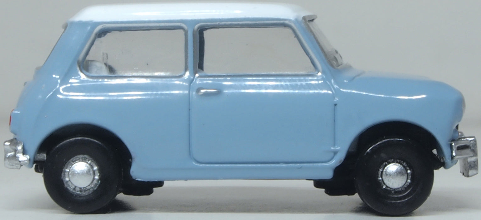 Oxford Diecast Austin Mini Speedwell Blue 1:76 Scale